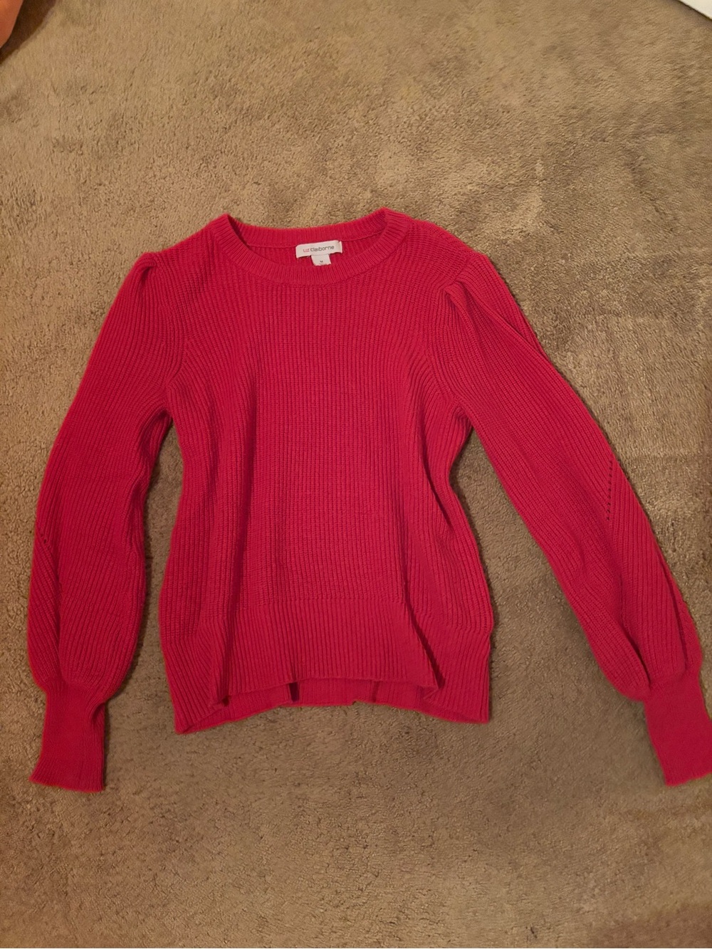 Liz Claiborne hot pink sweater